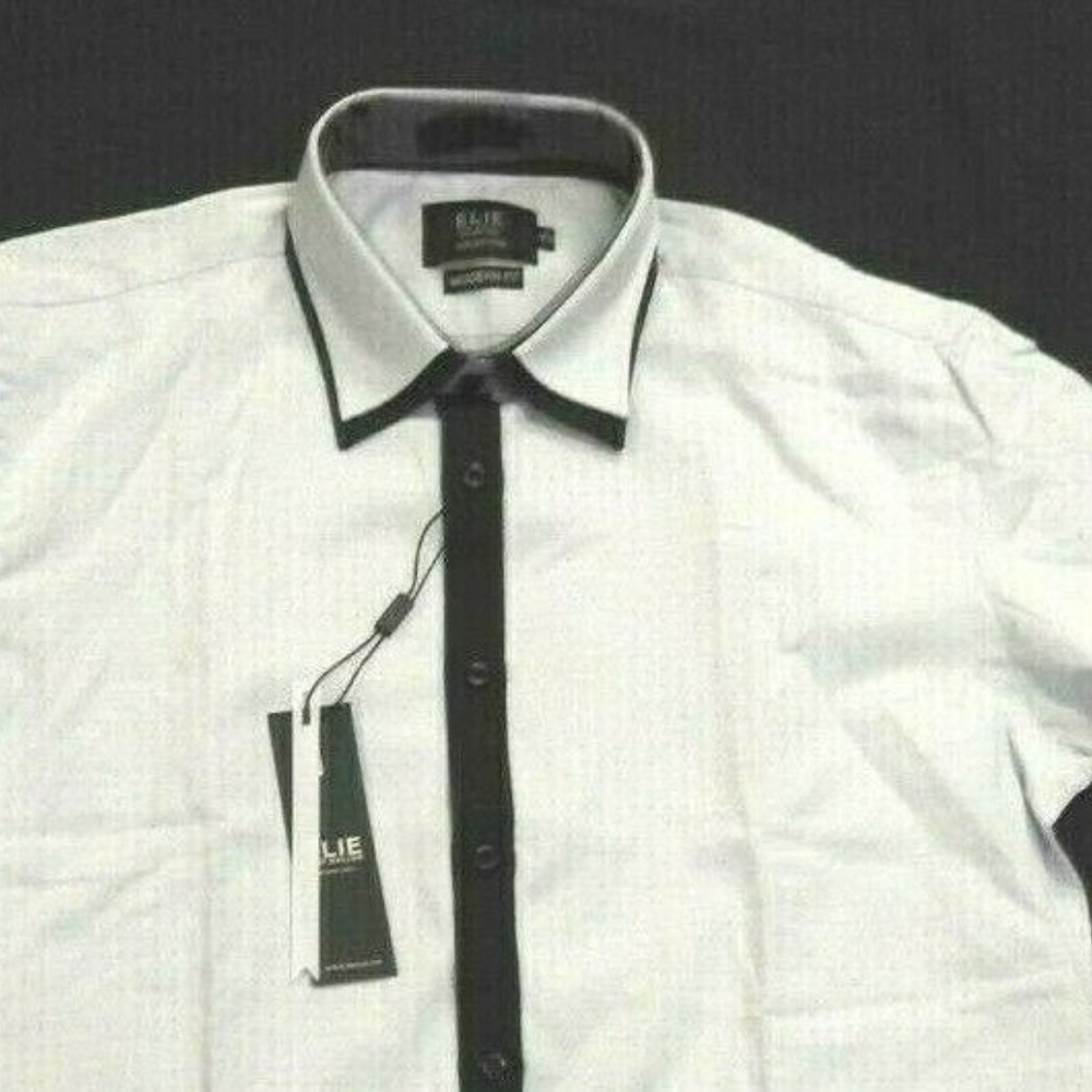 Men's Med. Button Front Dress Shirt Baby Blue - Picture 3 of 4